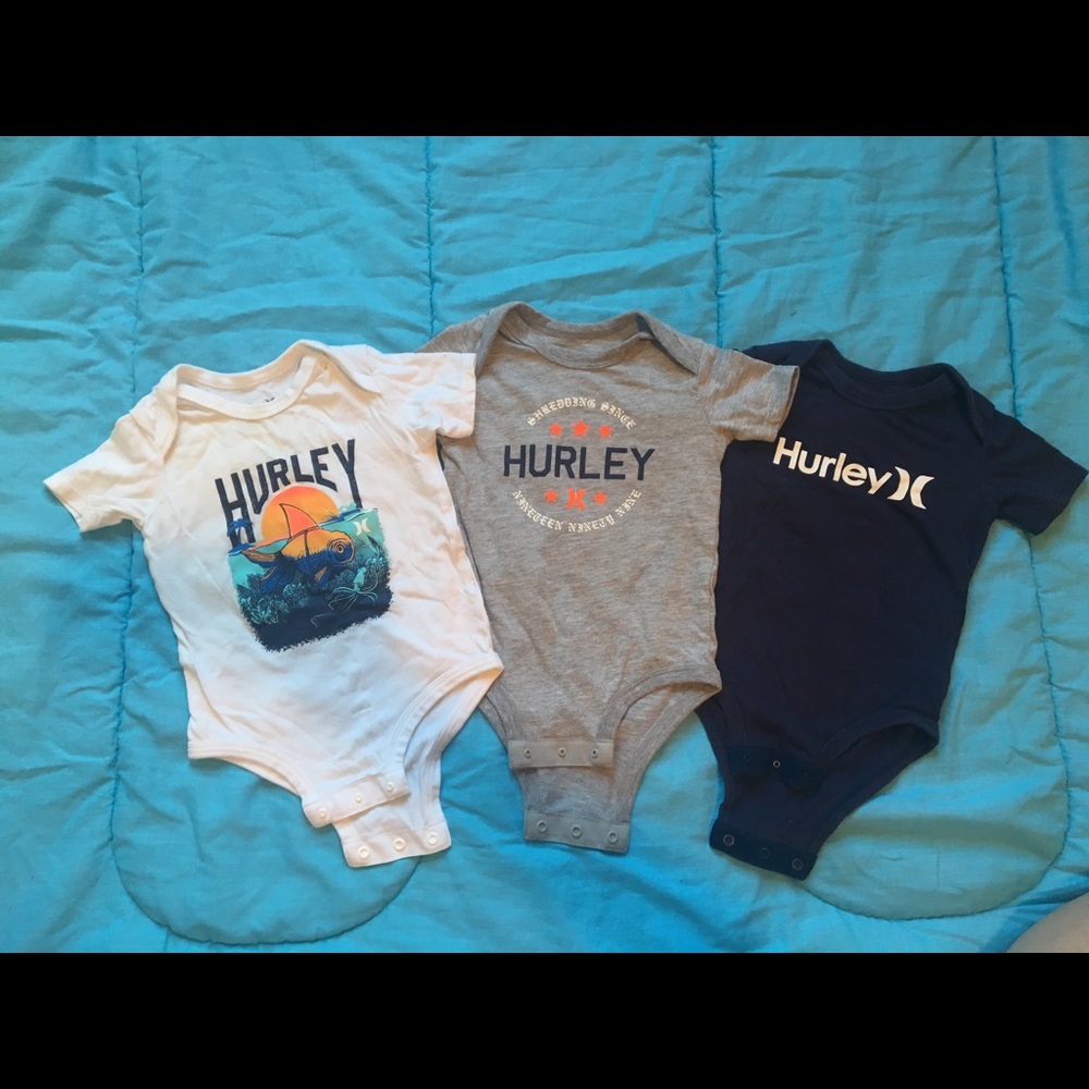 Hurley baby boy onesies